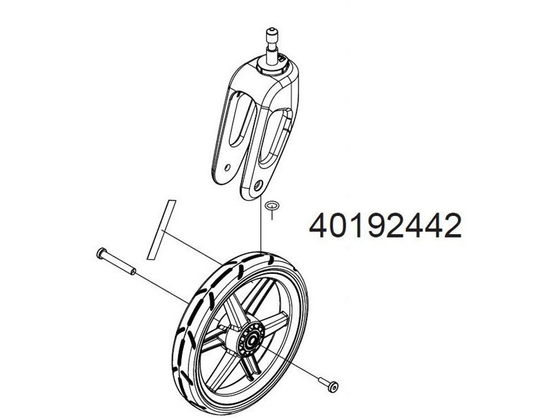 Thule Chariot replacement stroller wheel and caster for Cross or Lite click to zoom image