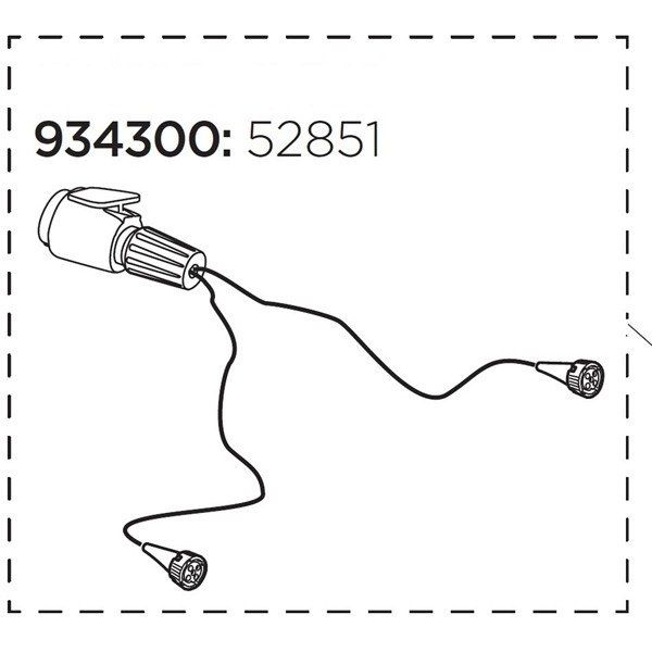 Thule 52851 Lamp cable 13 pin EF XT UK click to zoom image
