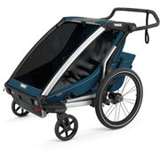 Thule Chariot Cross 2 U.K. certified child carrier with cycling and strolling kit click to zoom image