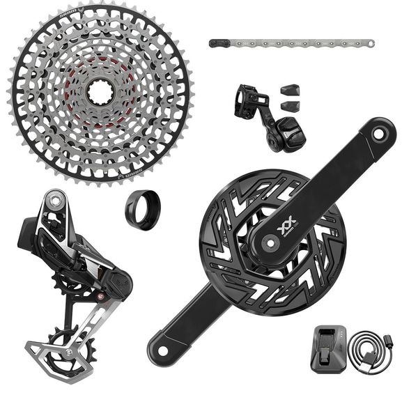 Sram Xx T-type Eagle E-mtb Brose Transmission Axs Groupset (Rd W/Battery/Charger/Cord, Ec Pod Ult, Fc Xx Brose Isis 165 W/Cap, Cr T-type 36t,clip-on Guard, Cn 126l, Cs Xs-1297 10-52t) 10-52t click to zoom image