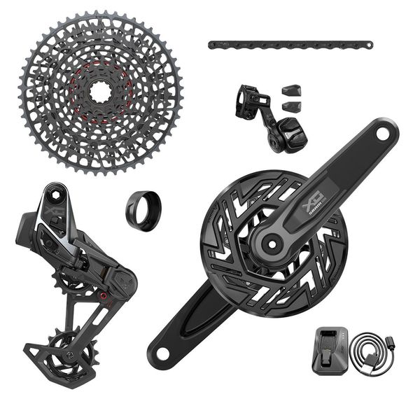 Sram X0 T-type Eagle E-mtb Brose Transmission Axs Groupset (Rd W/Battery/Charger/Cord, Ec Pod Ult, Fc X0 Brose Isis 160 W/Cap, Cr T-type 36t,clip-on Guard, Cn 126l, Cs Xs-1295 10-52t) 36t click to zoom image