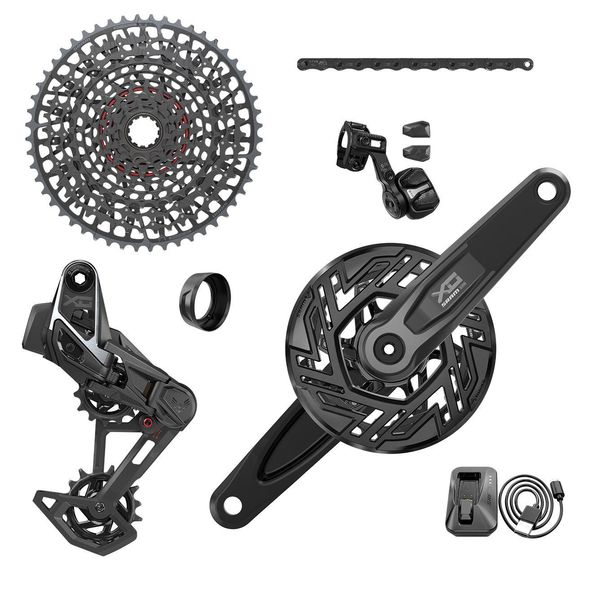 Sram X0 T-type Eagle E-mtb Bosch Transmission Axs Groupset (Rd W/Battery/Charger/Cord, Ec Pod Ult, Fc X0 Bosch Isis 160 W/Cap, Cr T-type 36t,clip-on Guard, Cn 126l, Cs Xs-1295 10-52t) 36t click to zoom image