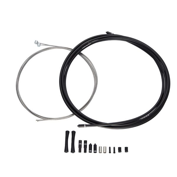 Sram Slickwire MTB Brake Cable Kit 5mm (1x 1350mm, 1x 2350mm 1.5mm Coated Cables, 5mm Kevlar® Reinforced Compression-free Housing, Ferrules, End Caps, Frame Protectors) Black click to zoom image