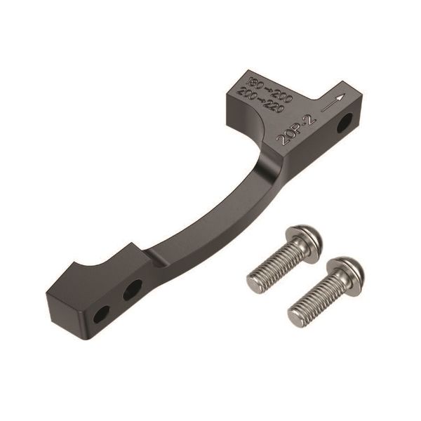 Sram Post Bracket - 20 P 2 (For Use With 200mm And 220mm Rotors Only) (180 To 200 Or 200 To 220), Includes Stainless Bracket Mounting Bolts: click to zoom image