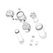 Sram Rockshox Spare - Rear Shock Mounting Hardware 3-piece 1/2"(Compatible With Imperial/ Metric Shocks) 8x31.75 - 1.75- Canyon 2022: 