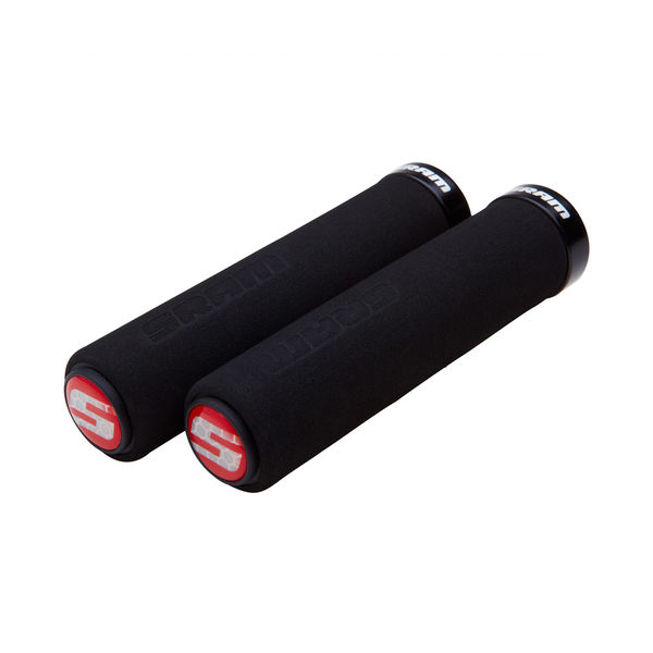 Sram Locking Grips Foam 129mm Black With Single Black Clamp And End Plugs click to zoom image