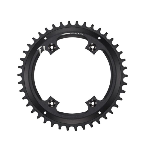 Sram Chain Ring X-sync 42t 11 Speed Apex1 Asymmetric 110bcd Alumblack Bb30 Or Gxp 11spd 42t click to zoom image