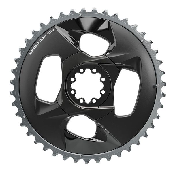 Sram Chain Ring Road 43t 94bcd 2x12 Force Wide With Cover Plate Polar Grey 43t click to zoom image