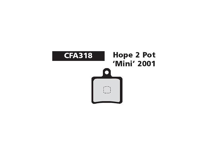 EBC Hope 2 Pot Mini Red Disc Brake Pad click to zoom image