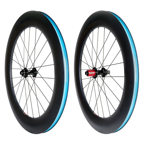 Halo Carbaura RCD80 Road Pair 80mm deep carbon Disc rim, 16/8H Ft/Rr 11sp SRAM XD-R click to zoom image
