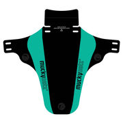 Mucky Nutz Face Fender v2 Front - Superlight , Flexible, Fits to Front fork Front Black/Teal  click to zoom image
