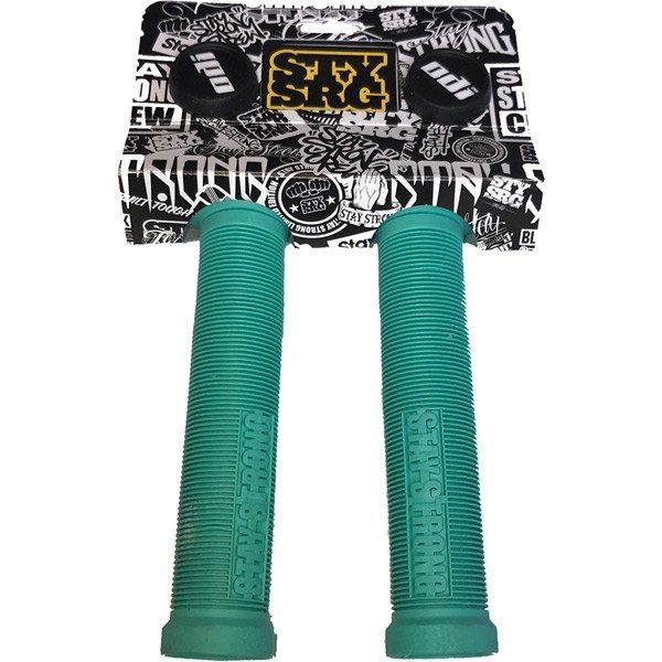 Odi Stay Strong Lion Heart BMX / Scooter Grips 143mm - Mint click to zoom image