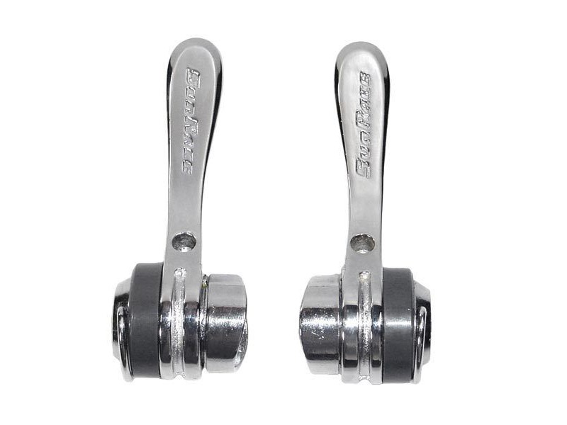 Sunrace R90 Downtube Shifters, Alloy, Braze-On Downtube Fitting, 9sp RH, Friction LH click to zoom image