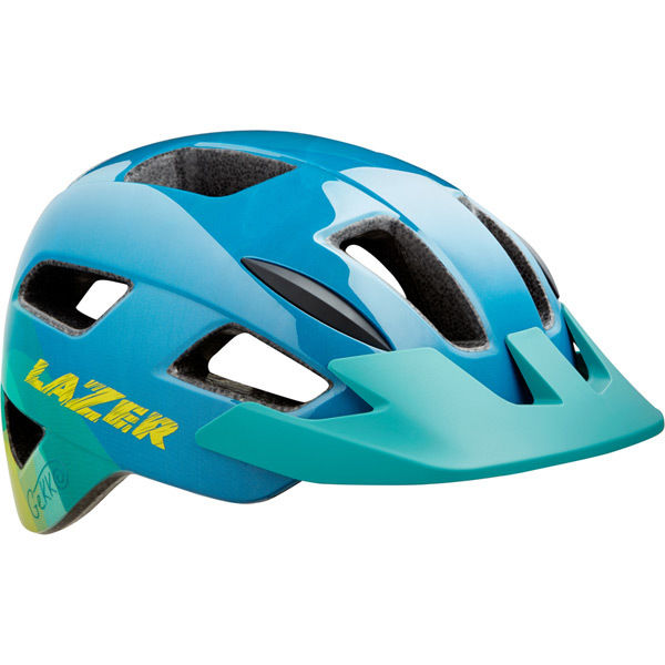 Lazer Gekko Helmet, Blue/Yellow, Uni-Youth click to zoom image