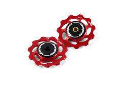 Hope 11 Tooth Jockey Wheels - Pair  Red  click to zoom image