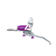 Hope Tech 4 Master Cylinder Brake Lever Complete Left Silver/Purple  click to zoom image