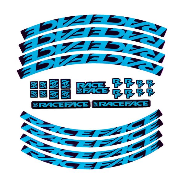 RaceFace Decal Kit Neon Blue click to zoom image