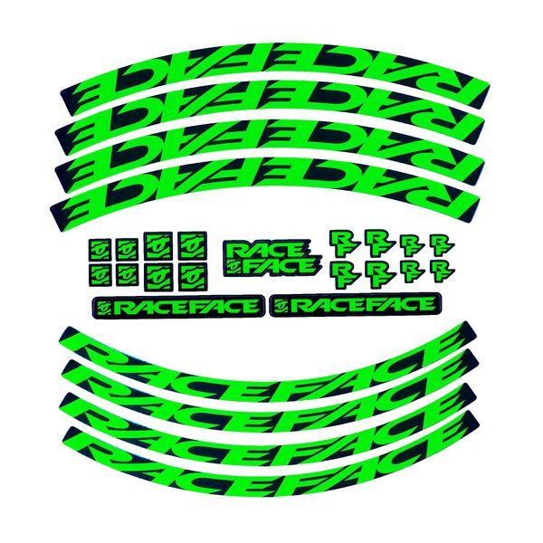 RaceFace Decal Kit Neon Green click to zoom image