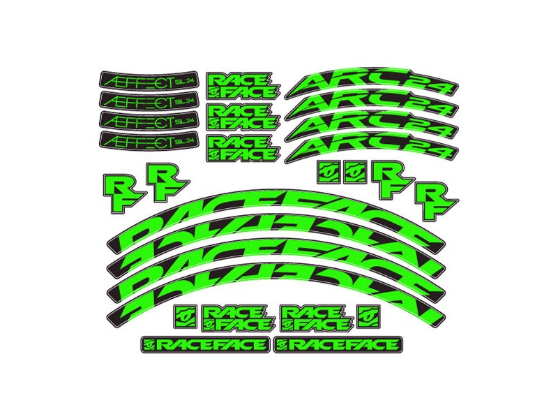 RaceFace Arc / <i>A</i>Effect Rim Decal Kit Neon Green click to zoom image
