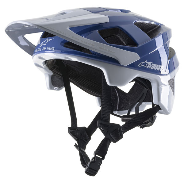 Alpinestars Vector Pro A1 Helmet Glossy Mid Blue/Light Grey click to zoom image