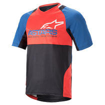 Alpinestars Drop 8.0 Short Sleeve Jersey Mid Blue/Bright Red