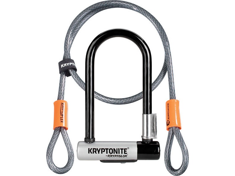 Kryptonite Kryptolok Mini-7 w/ Flex Cable and Flexframe Bracket click to zoom image
