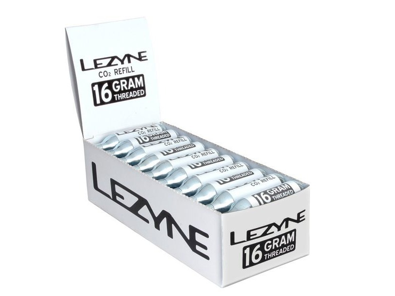 Lezyne 16G Threaded CO2 Cartridge Box of 30 click to zoom image