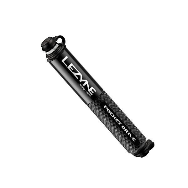 Lezyne Pocket Drive HV - Black - Loaded Mini Pump click to zoom image