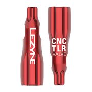 Lezyne CNC TLR Valve Caps Only (Pair) - Red Pump Spare 