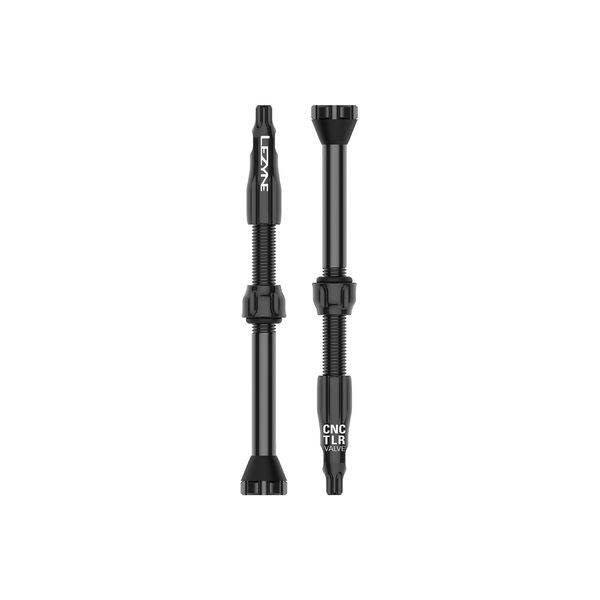Lezyne CNC TLR Valves (Pair) 60mm - Black Pump Spare click to zoom image