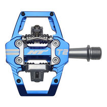 HT Components T-2 Trail Clipless Alloy Body, Sealed Bearing, Cr-Mo axles, Inc. X1 Cleats Blue