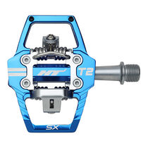 HT Components T-2SX Clipless Alloy Body, Sealed Bearing, Cr-Mo axles, Inc. X1 Cleats Blue
