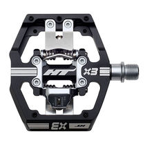 HT Components X-3 Clipless Alloy Body, Sealed Bearing, Cr-Mo axles, Inc. X-1 Cleats Black