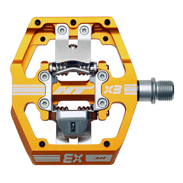 HT Components X-3 Clipless Alloy Body, Sealed Bearing, Cr-Mo axles, Inc. X-1 Cleats Orange click to zoom image