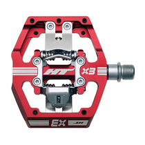 HT Components X-3 Clipless Alloy Body, Sealed Bearing, Cr-Mo axles, Inc. X-1 Cleats Red