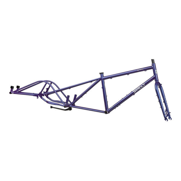 Surly Big Dummy Longbike, Cargo Frameset 4130 Cr-Mo Frame & Fork with Disc Mounts Brusied Ego Purple click to zoom image