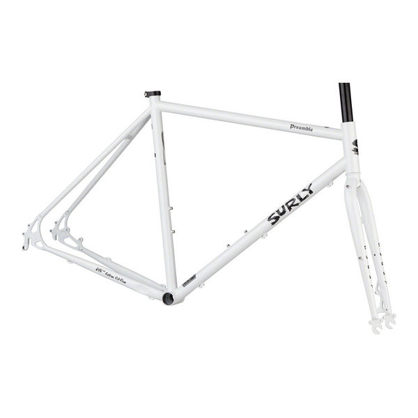 Surly Preamble Frameset 650b All Road Disc, Butted 4130 Cr-Mo inc Cr-Mo Fork. 100/135mm QR Thorfrost White click to zoom image