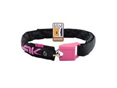 Hiplok Lite Wearable Chain Lock 6mm X 75cm - Waist 24-44 Inches (Bronze Sold Secure) 6mm X 75cm Black/Pink  click to zoom image