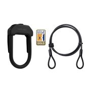 Hiplok Dx+ D Lock and 2m Cable: Black 