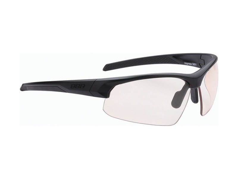BBB Impress Photochromic Sports Glasses Matte Black, Photochromic Lenses click to zoom image