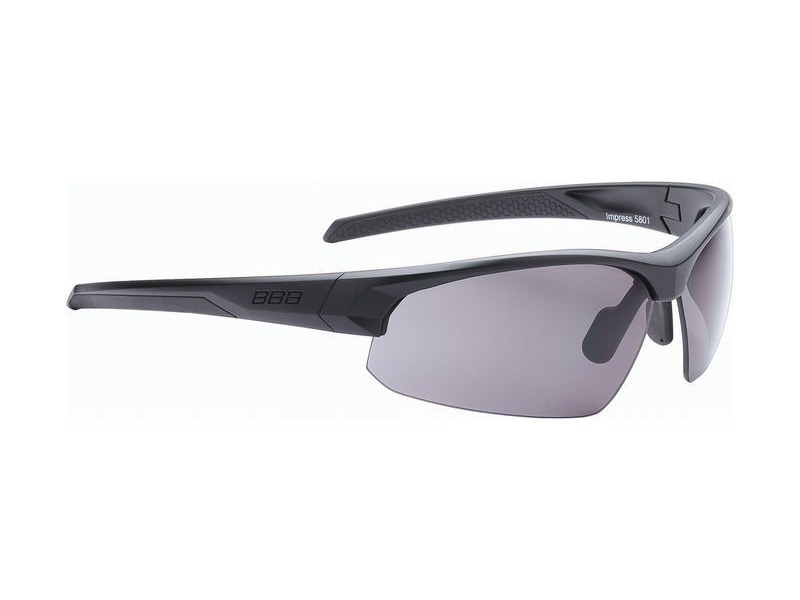 BBB Impress Sports Glasses Matte Black, Smoke Lenses click to zoom image