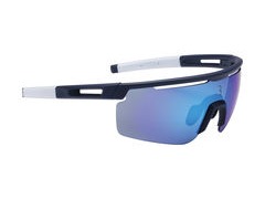 BBB Avenger Sport Glasses Matte Blue, White Tips, Blue Lenses 