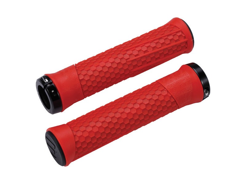 BBB Phyton Grips Red, Black Lockring click to zoom image