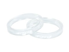 FSA Polycarbonate Headset Spacers 5mm x10 1.1/8" 1.1/8", 5mm x10 Clear  click to zoom image