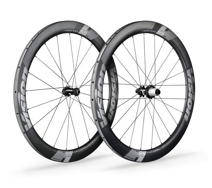 Vision Metron 55 SL Disc Carbon Road Wheelset 6 Bolt Tubular, XDR click to zoom image