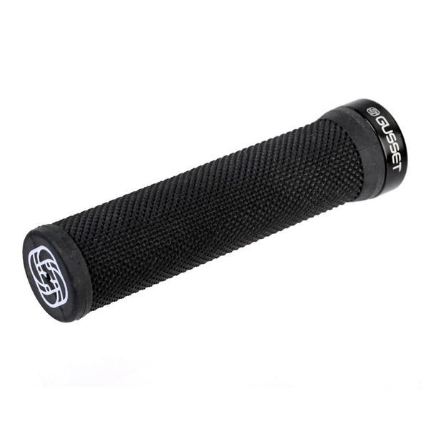 Gusset Single File Lock on Grips Black 133mm click to zoom image