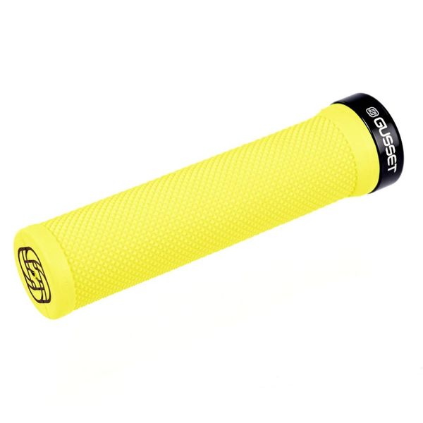 Gusset Single File Lock on Grips Fluro Yellow 133mm click to zoom image