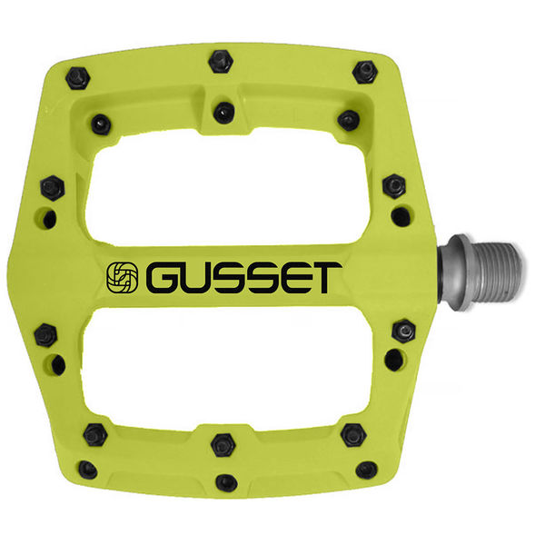 Gusset Slim Jim Plastic Low Profile Platform screw-pin, Bushing/Sealed Bearing, Thermoplastic Nylon Body Lime click to zoom image