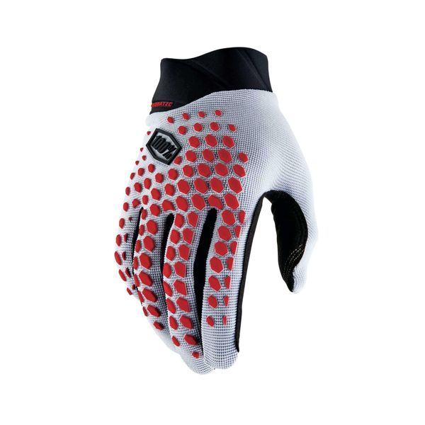 100% Geomatic Gloves Grey / Racer Red click to zoom image