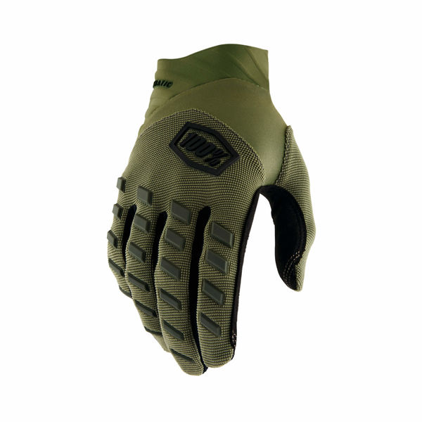 100% Airmatic Gloves Army Green click to zoom image